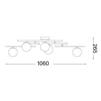Ideal Lux - LED Virsapmetuma lustra ATLAS 5xG9/3W/230V balta