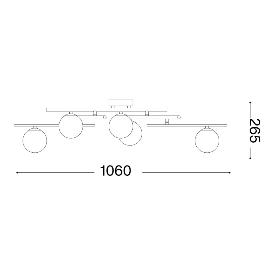 Ideal Lux - LED Virsapmetuma lustra ATLAS 5xG9/3W/230V balta