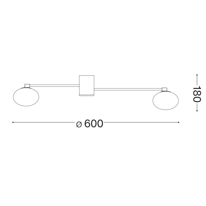 Ideal Lux - LED Virsapmetuma lustra HERMES 3xG9/3W/230V d. 60 cm zelta