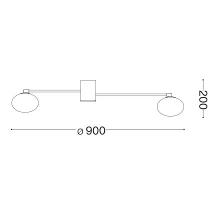 Ideal Lux - LED Virsapmetuma lustra HERMES 3xG9/3W/230V d. 90 cm balta