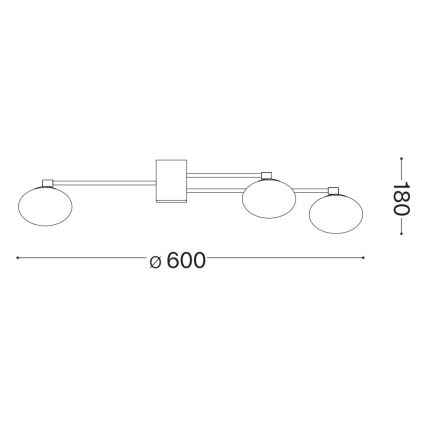 Ideal Lux - LED Virsapmetuma lustra HERMES 5xG9/3W/230V d. 60 cm balta