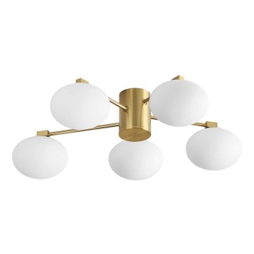 Ideal Lux - LED Virsapmetuma lustra HERMES 5xG9/3W/230V d. 60 cm zelta