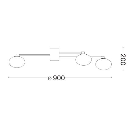 Ideal Lux - LED Virsapmetuma lustra HERMES 5xG9/3W/230V d. 90 cm balta