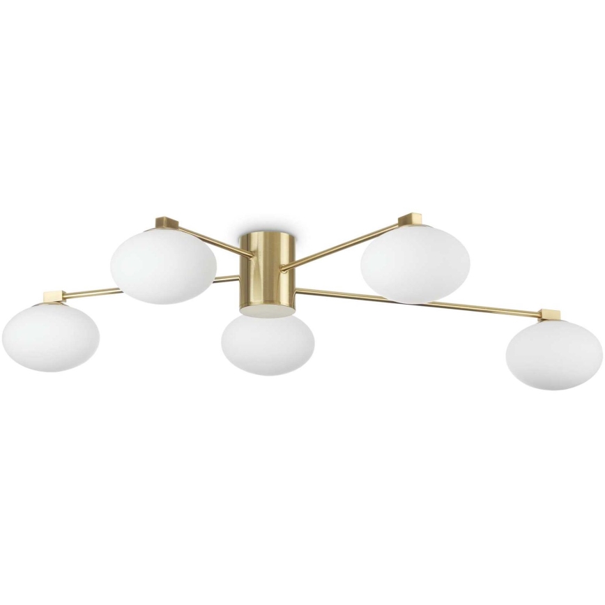 Ideal Lux - LED Virsapmetuma lustra HERMES 5xG9/3W/230V d. 90 cm zelta