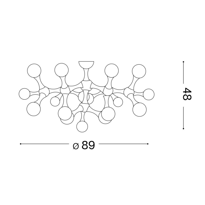 Ideal Lux - LED Virsapmetuma lustra NODINO 15xG9/15W/230V balta