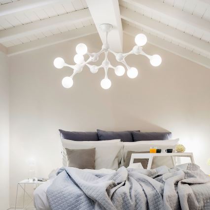 Ideal Lux - LED Virsapmetuma lustra NODINO 9xG9/3W/230V balta