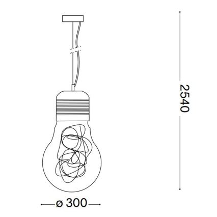 Ideal Lux - Lustra ar auklu 1xE27/60W/230V d. 30 cm