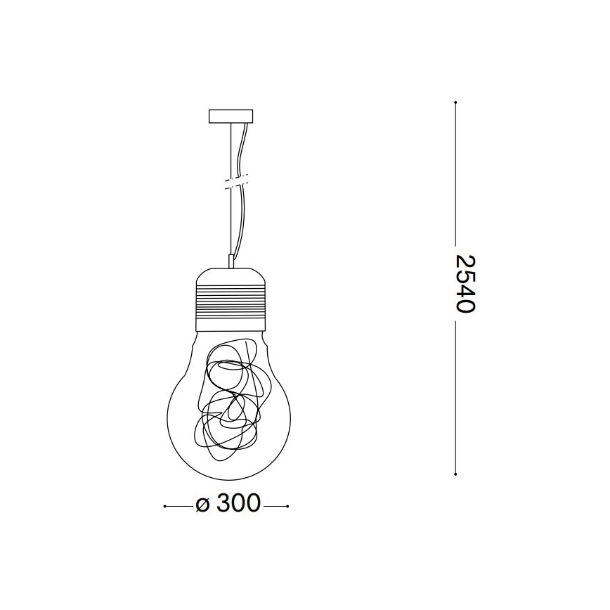 Ideal Lux - Lustra ar auklu 1xE27/60W/230V d. 30 cm