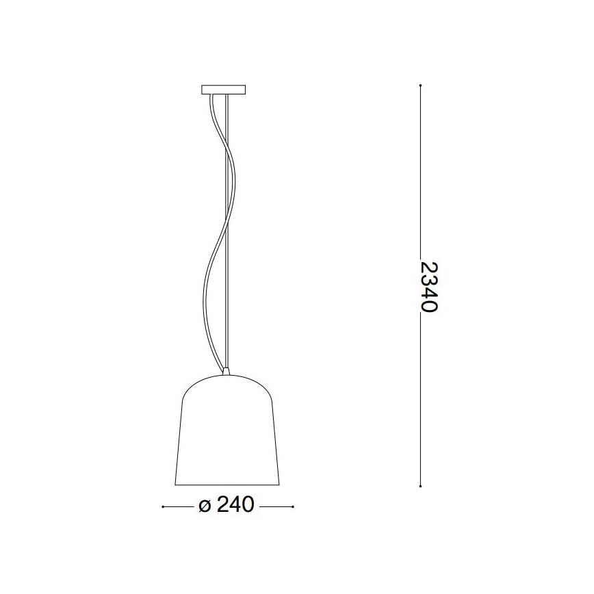 Ideal Lux - Lustra ar auklu BISTRO 1xE27/60W/230V d. 24 cm caurspīdīga