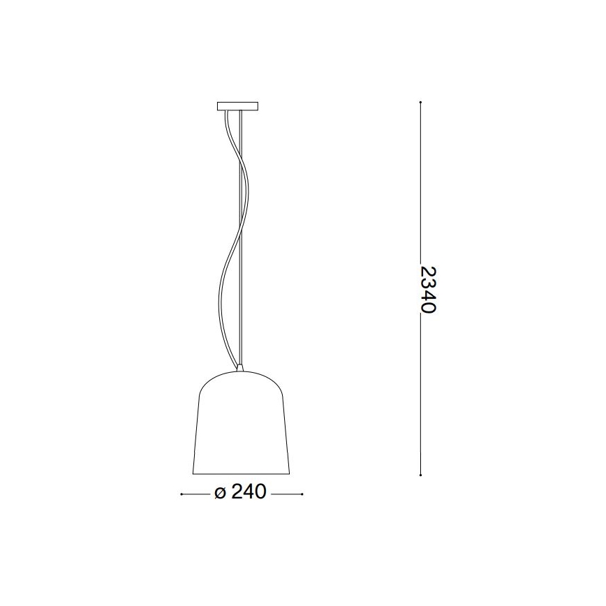 Ideal Lux - Lustra ar auklu BISTRO 1xE27/60W/230V d. 24 cm dūmakains