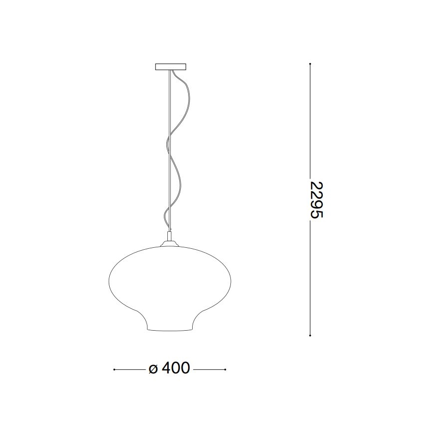 Ideal Lux - Lustra ar auklu BISTRO 1xE27/60W/230V d. 40 cm caurspīdīga