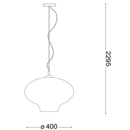 Ideal Lux - Lustra ar auklu BISTRO 1xE27/60W/230V d. 40 cm dūmakains