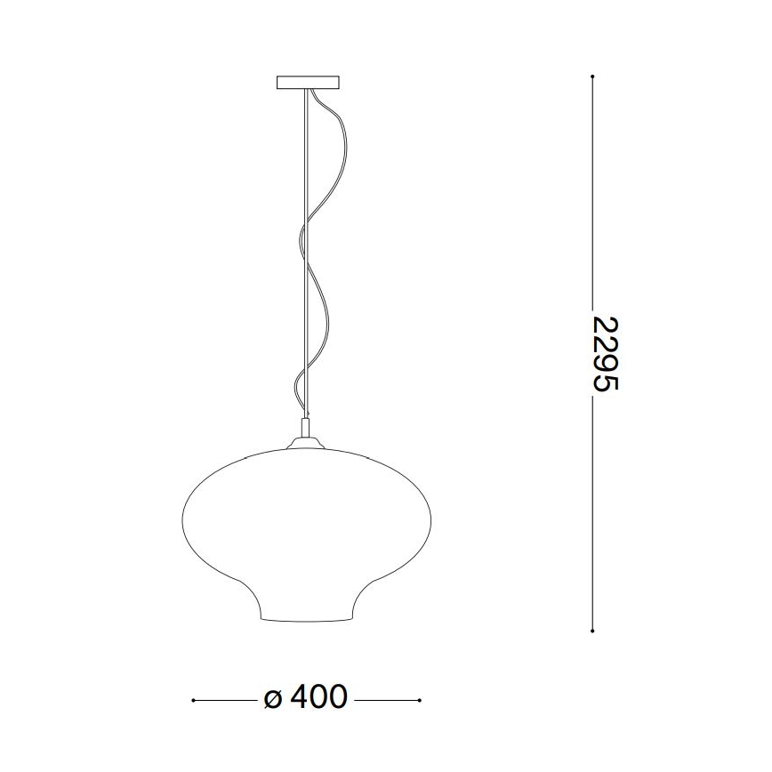 Ideal Lux - Lustra ar auklu BISTRO 1xE27/60W/230V d. 40 cm dūmakains