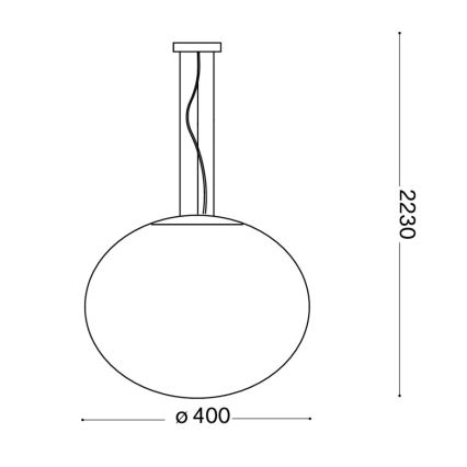 Ideal Lux - Lustra ar auklu CANDY 1xE27/42W/230V d. 40 cm balta