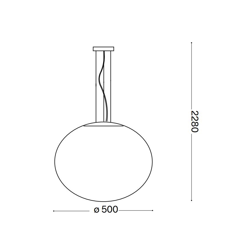 Ideal Lux - Lustra ar auklu CANDY 1xE27/42W/230V d. 50 cm balta