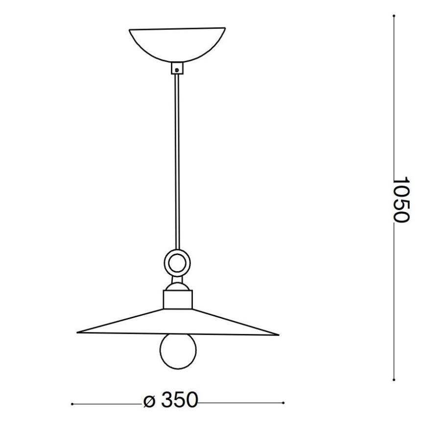 Ideal Lux - Lustra ar auklu CANTINA 1xE27/42W/230V d. 35 cm varš