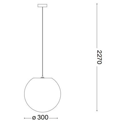 Ideal Lux - Lustra ar auklu CARTA 1xE27/25W/230V d. 30 cm balta