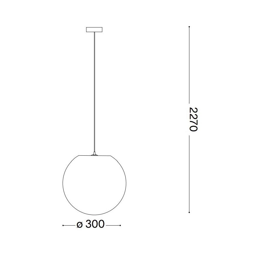 Ideal Lux - Lustra ar auklu CARTA 1xE27/25W/230V d. 30 cm balta