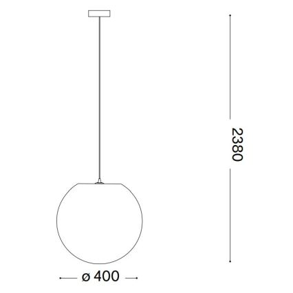 Ideal Lux - Lustra ar auklu CARTA 1xE27/25W/230V d. 40 cm balta