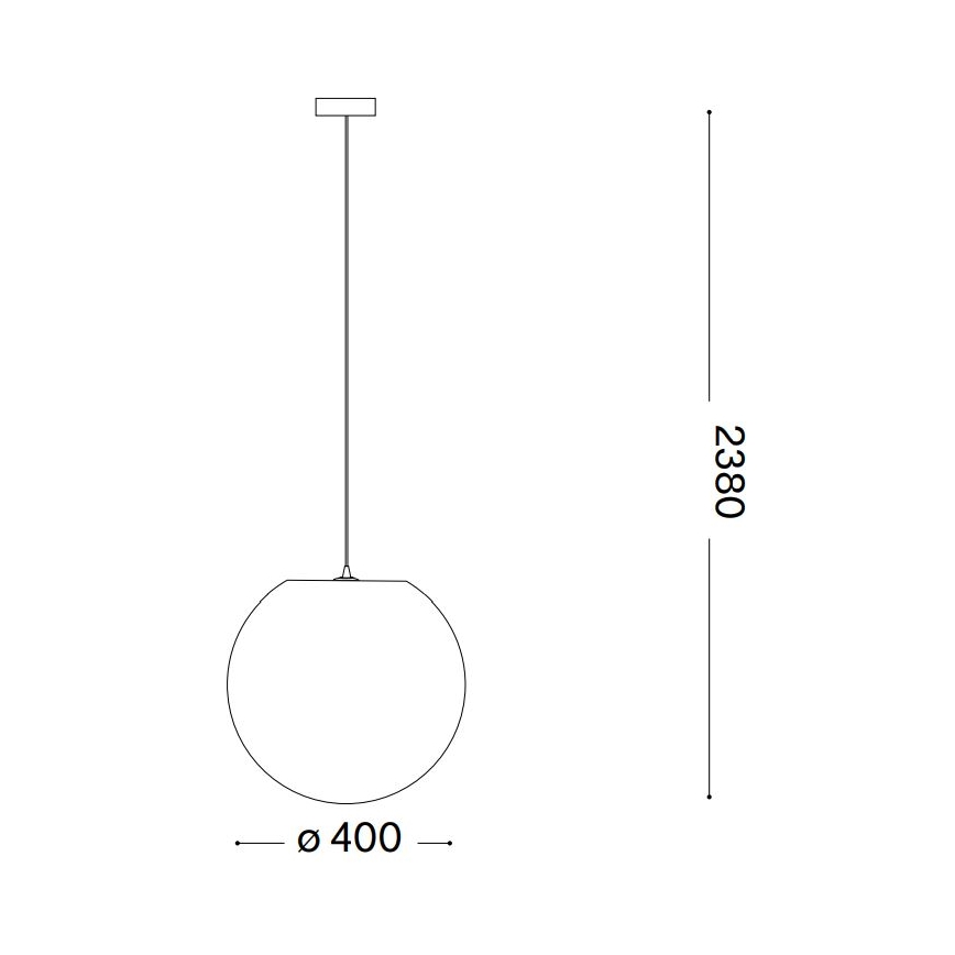 Ideal Lux - Lustra ar auklu CARTA 1xE27/25W/230V d. 40 cm balta