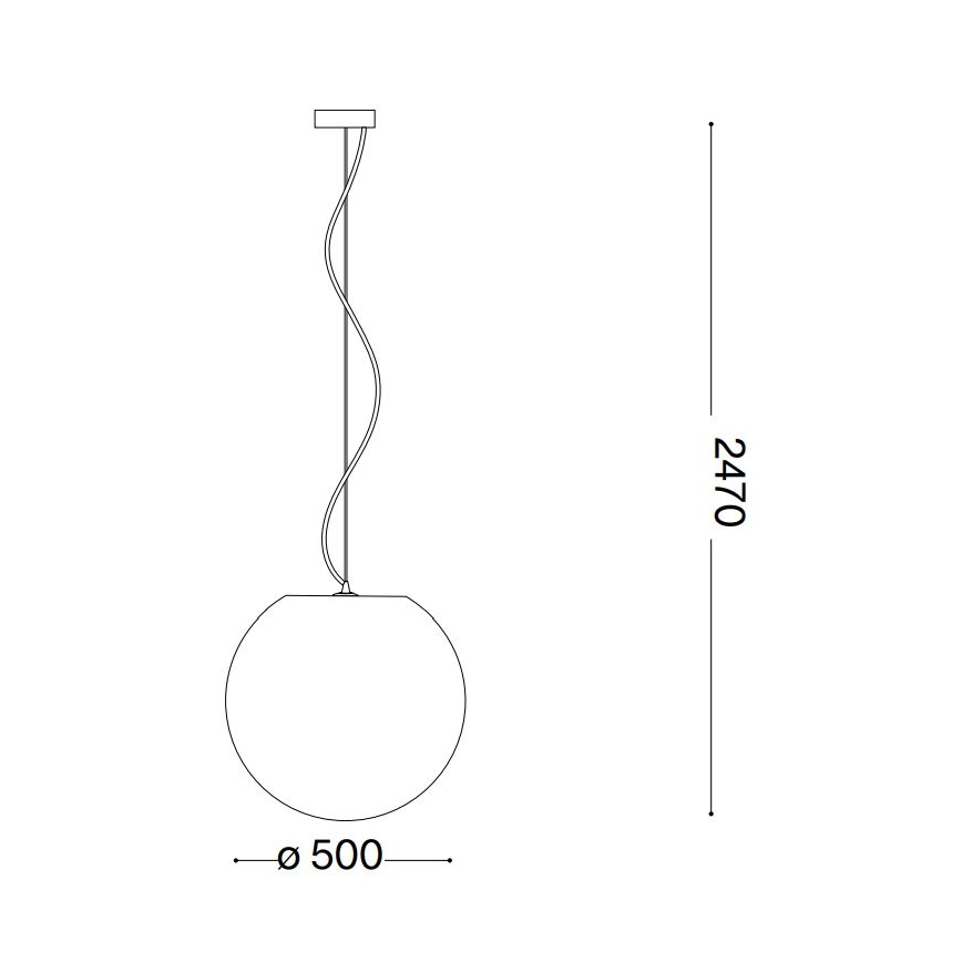 Ideal Lux - Lustra ar auklu CARTA 1xE27/25W/230V d. 50 cm balta