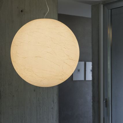Ideal Lux - Lustra ar auklu CARTA 1xE27/25W/230V d. 50 cm balta