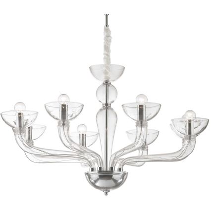 Ideal Lux – Lustra ar auklu CASANOVA 8×E14/40W/230V