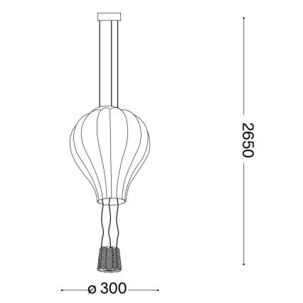 Ideal Lux - Lustra ar auklu DREAM BIG 1xE27/42W/230V d. 30 cm