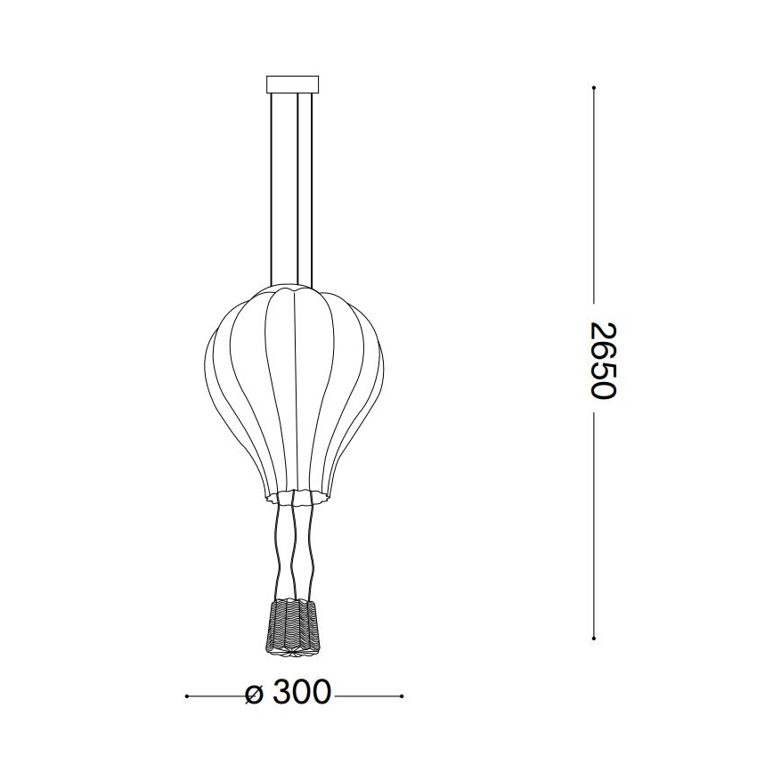 Ideal Lux - Lustra ar auklu DREAM BIG 1xE27/42W/230V d. 30 cm
