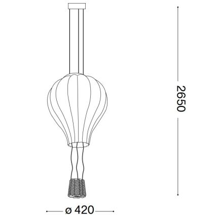 Ideal Lux - Lustra ar auklu DREAM BIG 1xE27/42W/230V d. 42 cm