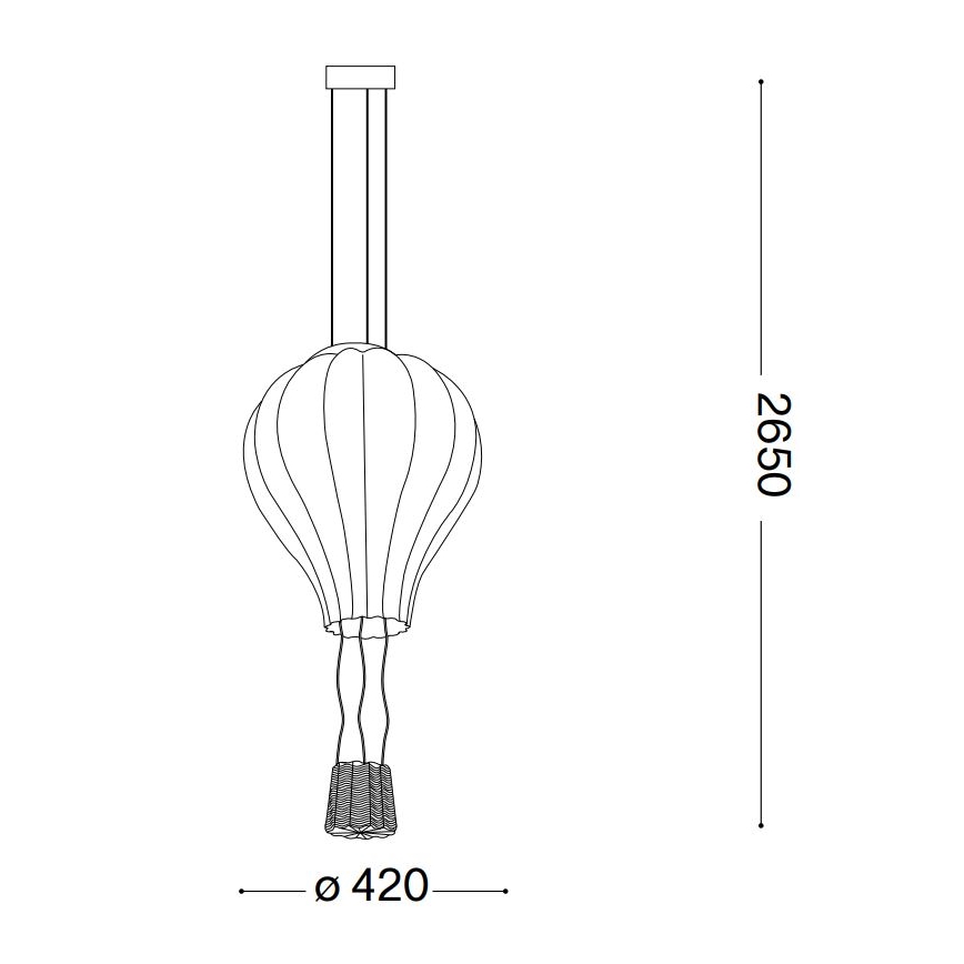Ideal Lux - Lustra ar auklu DREAM BIG 1xE27/42W/230V d. 42 cm