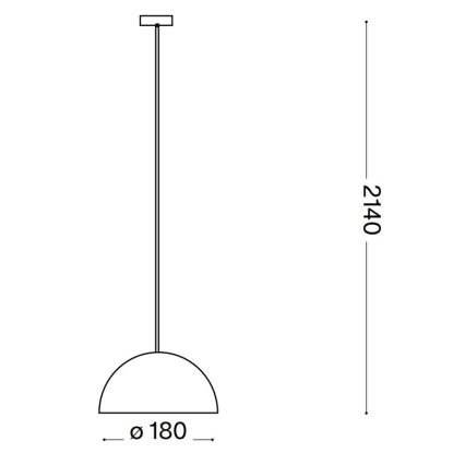 Ideal Lux - Lustra ar auklu FOLK 1xE27/60W/230V d. 18 cm brūna