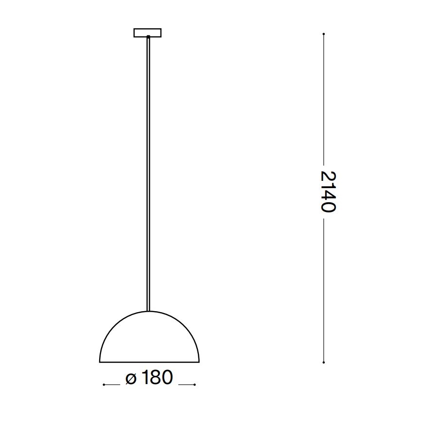 Ideal Lux - Lustra ar auklu FOLK 1xE27/60W/230V d. 18 cm brūna