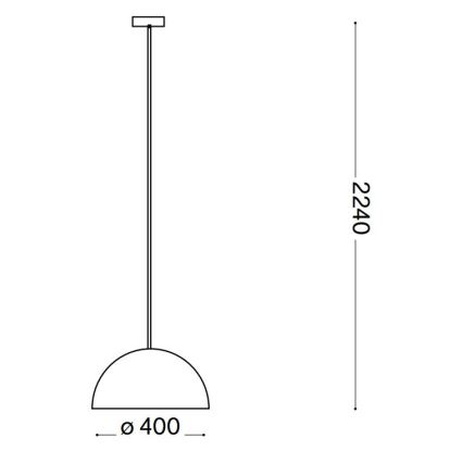 Ideal Lux - Lustra ar auklu FOLK 1xE27/60W/230V d. 40 cm brūna