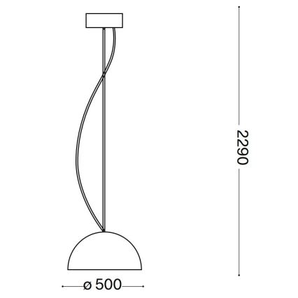 Ideal Lux - Lustra ar auklu FOLK 1xE27/60W/230V d. 50 cm brūna