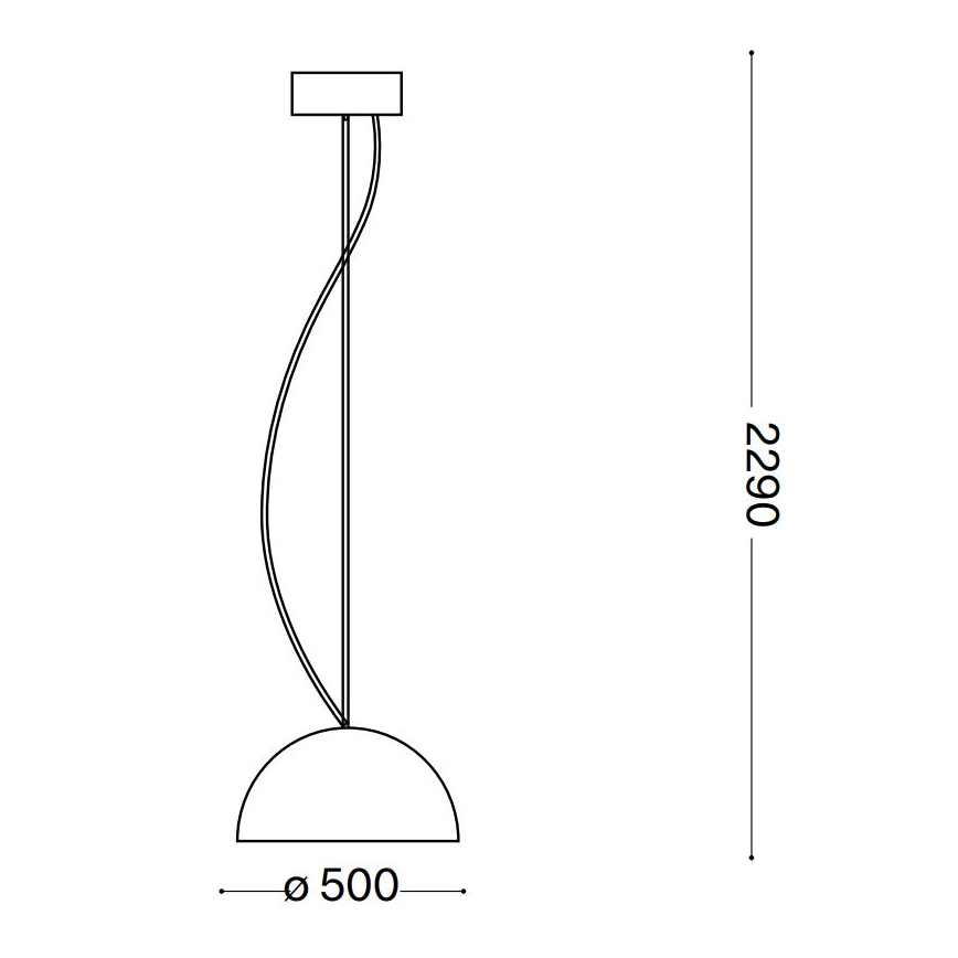 Ideal Lux - Lustra ar auklu FOLK 1xE27/60W/230V d. 50 cm brūna