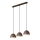 Ideal Lux - Lustra ar auklu FOLK 3xE27/60W/230V brūna