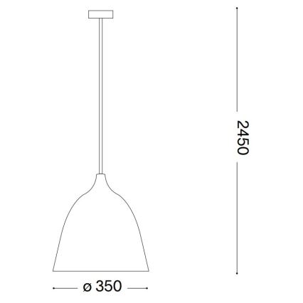 Ideal Lux - Lustra ar auklu HAUNT 1xE27/60W/230V d. 35 cm bēša