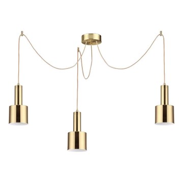 Ideal Lux - Lustra ar auklu HOLLY 3xE27/60W/230V zirneklis misiņš