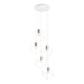 Ideal Lux - Lustra ar auklu ICE 5xE27/60W/230V d. 50 cm balta