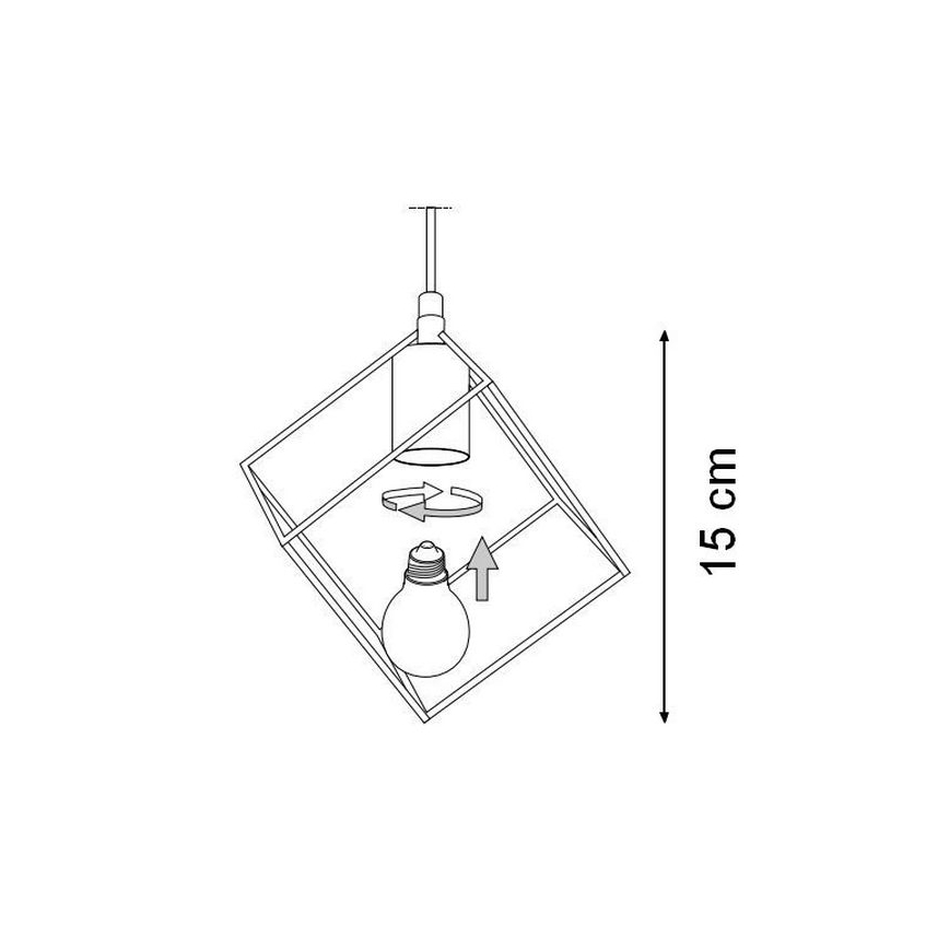 Ideal Lux - Lustra ar auklu ICE 5xE27/60W/230V d. 50 cm balta