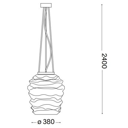 Ideal Lux - Lustra ar auklu KARMA 1xE27/60W/230V d. 38 cm balta