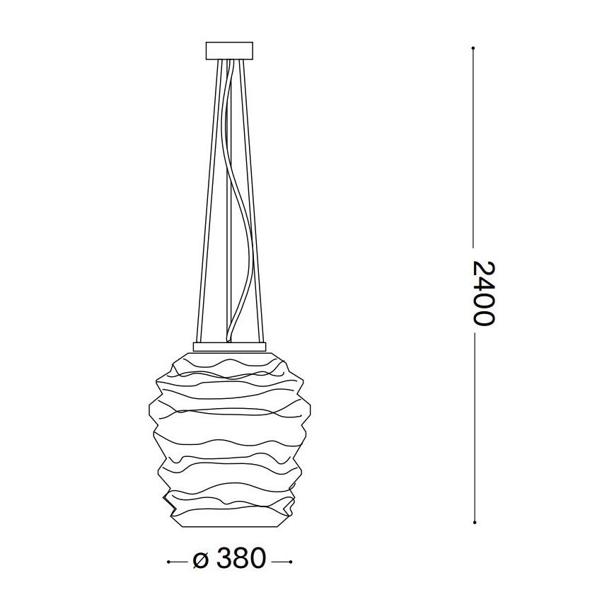 Ideal Lux - Lustra ar auklu KARMA 1xE27/60W/230V d. 38 cm balta