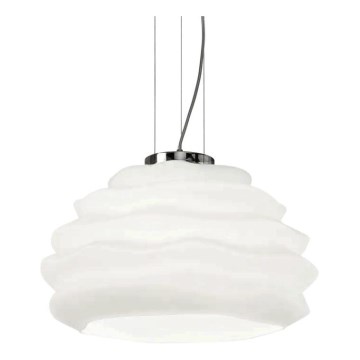 Ideal Lux - Lustra ar auklu KARMA 1xE27/60W/230V d. 39 cm balta