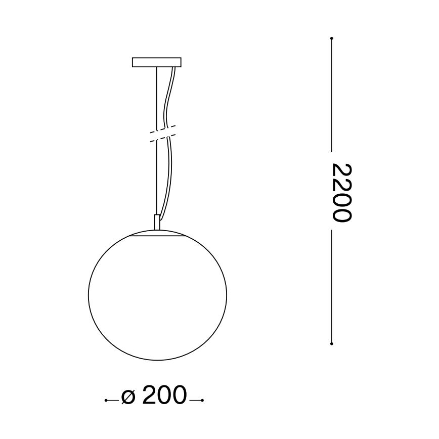 Ideal Lux - Lustra ar auklu MAPA 1xE27/42W/230V d. 20 cm caurspīdīga