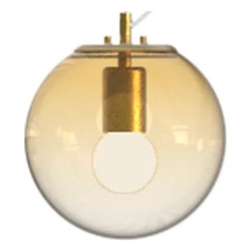 Ideal Lux - Lustra ar auklu MAPA 1xE27/42W/230V d. 20 cm zelta/dūmakains