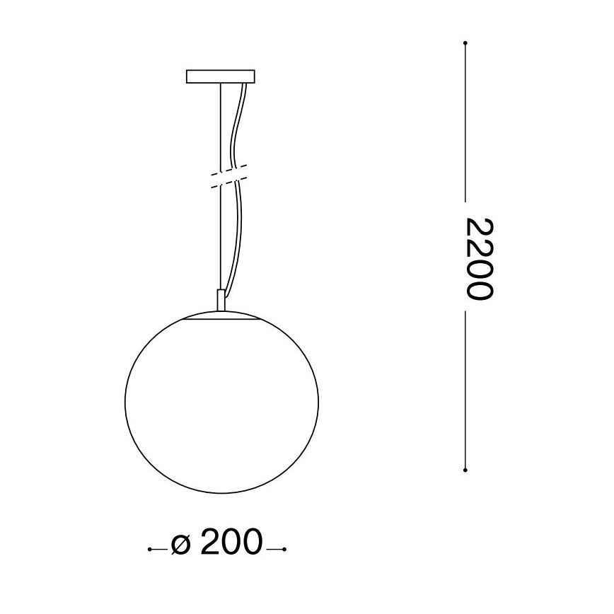 Ideal Lux - Lustra ar auklu MAPA 1xE27/42W/230V d. 20 cm zelta/dūmakains