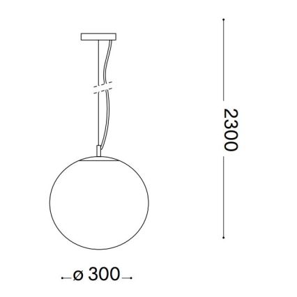 Ideal Lux - Lustra ar auklu MAPA 1xE27/42W/230V d. 30 cm zelta/dūmakains
