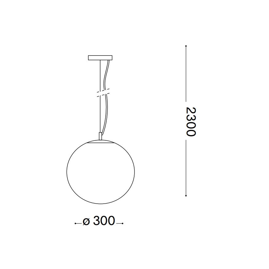 Ideal Lux - Lustra ar auklu MAPA 1xE27/42W/230V d. 30 cm zelta/dūmakains