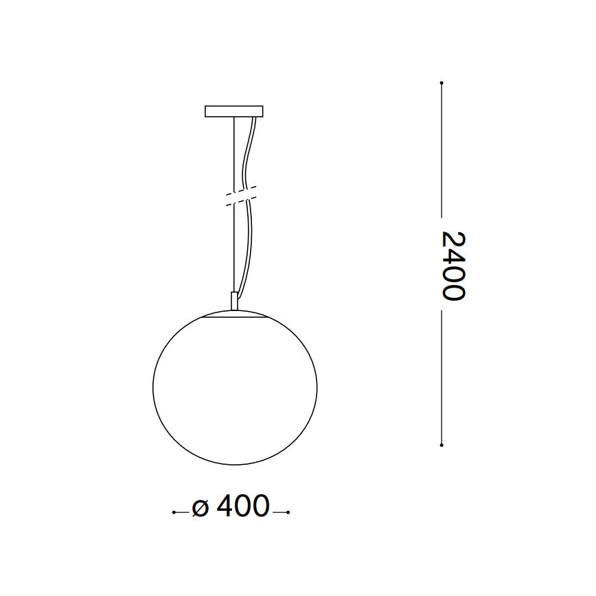 Ideal Lux - Lustra ar auklu MAPA 1xE27/42W/230V d. 40 cm pelēka/dūmakains